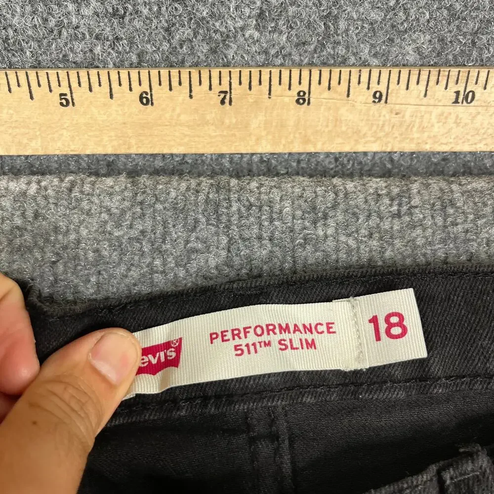 Levis Jeans Mens Size‎ 29x31 Performance 511 Black Slim Straight Stretch Pants